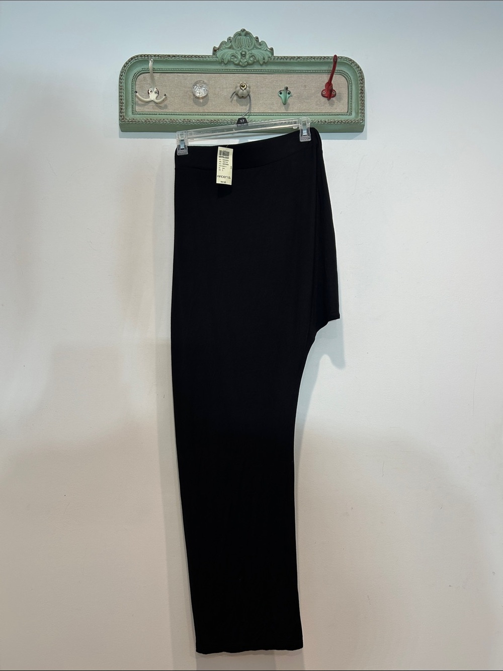 Vintage Y2K Arden B Black High Cut Asymmetric Skirt women’s large deadstock new